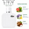 Anuncio minimalista del perfume Lacoste Blanc Lacoste L.12.12 Blanc 100 ml EDP